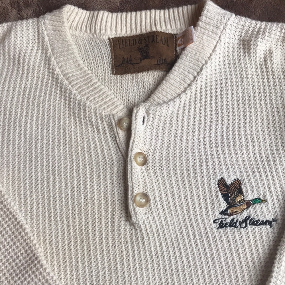 VTG chunky Grandpa sweater, Field & Stream